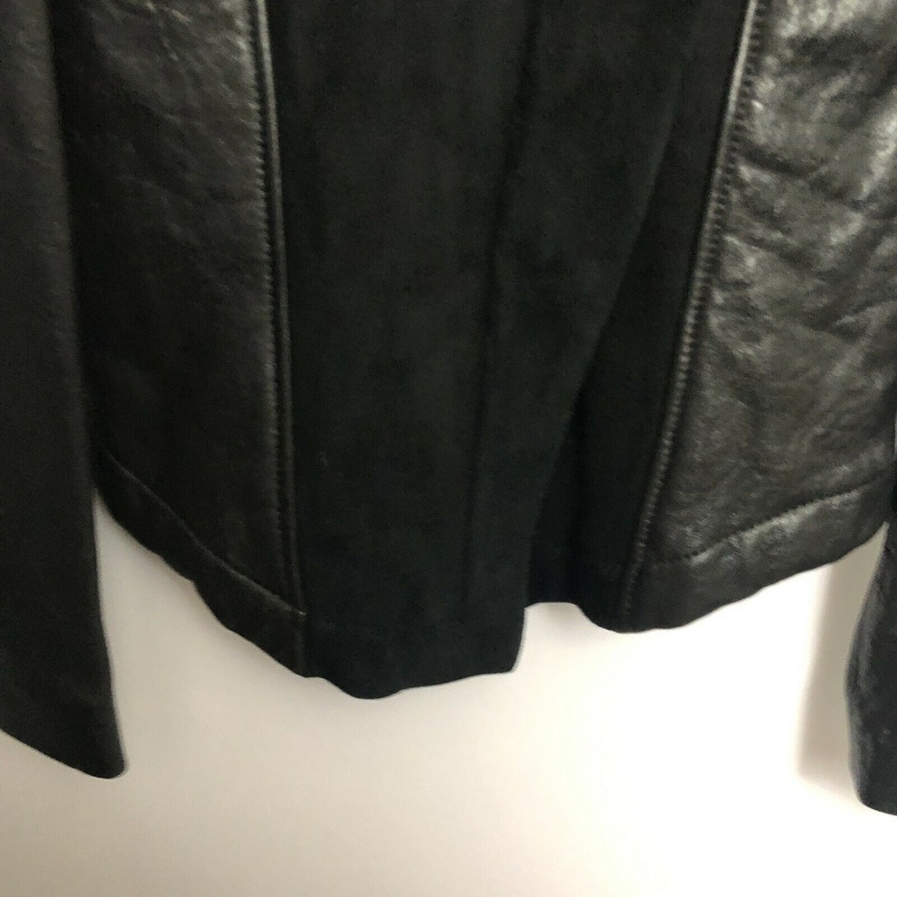Wayne Shearling Leather Jacket Black Lambskin - image 2